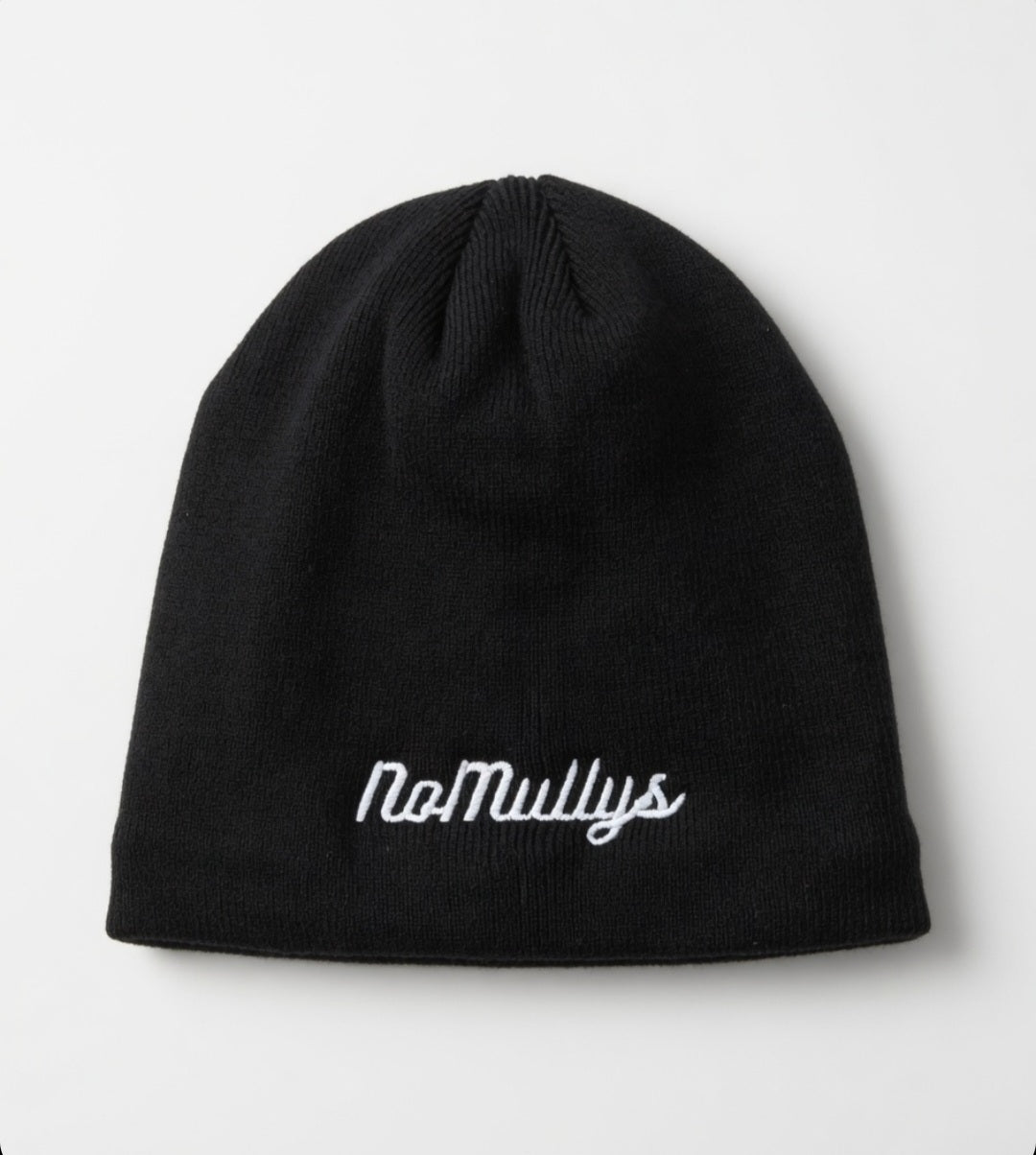 NoMullys Black Cotton Beanie / Toque